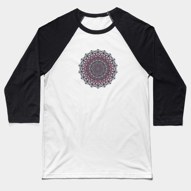 Fancy Mandala Design Baseball T-Shirt by fruity_shapes